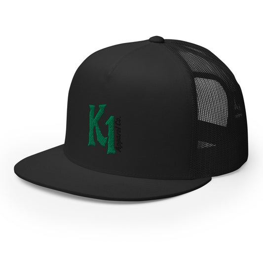 K1 Apparel Co. men with hats Black Green 3D Puff 