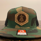 Camo trucker shop inspired cork patch cap