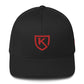 The K1 Apparel Co. Flexfit Hat Red-Shield black