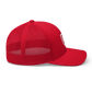 K1 Apparel Co. Shield Snapback Red Side View